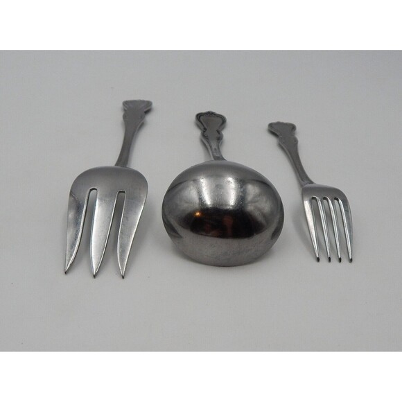 Reed & Barton Rebacraft La Femme Stainless Set Meat Fork Gravy Ladle Salad Fork - Picture 6 of 9